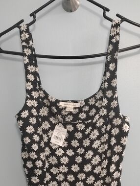 NWT American Eagle Outfitters Black Tank Scoop Maxi Dress with Slit Size XS